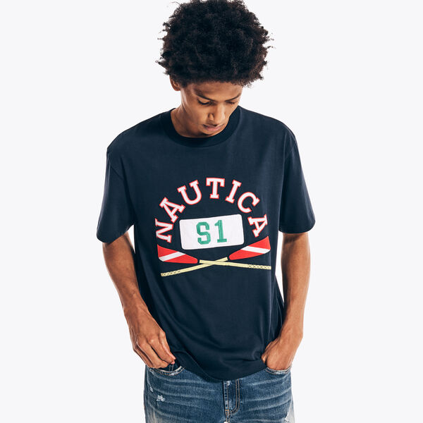 URBAN NECESSITIES X NAUTICA GRAPHIC T-SHIRT - Navy