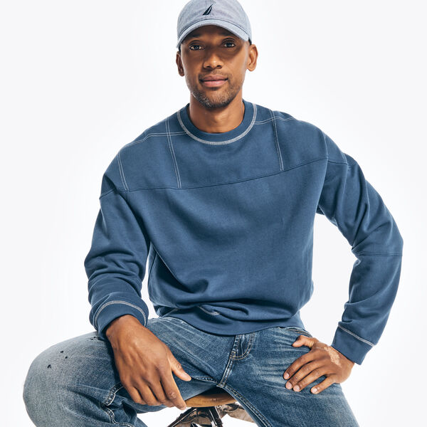 NAUTICA JEANS CO. SUSTAINABLY CRAFTED CREWNECK SWEATSHIRT - Deep Dive Wash