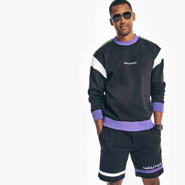 COLORBLOCK LOGO SWEATSHIRT - True Black