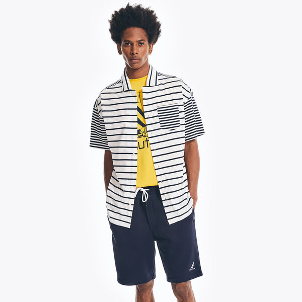 STRIPED CAMP SHIRT - Sail White