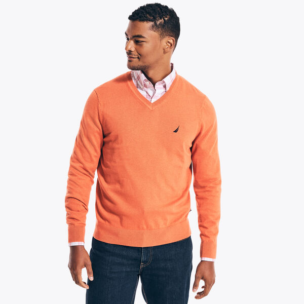 NAVTECH V-NECK SWEATER - Pink Clay