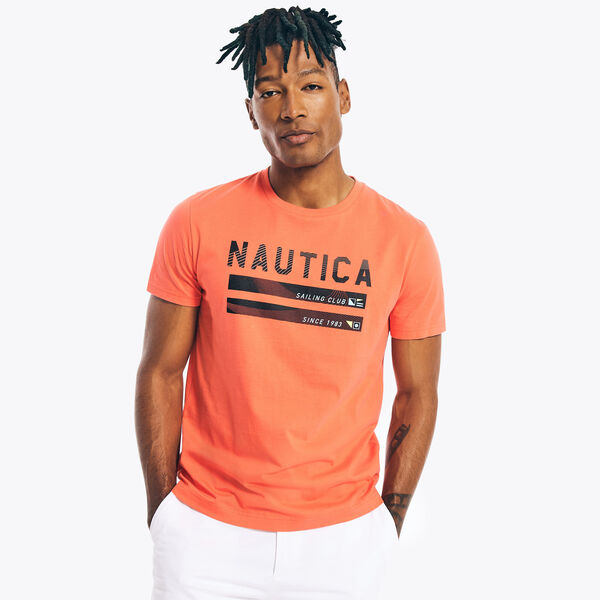 SUSTAINABLY CRAFTED SAILING CLUB GRAPHIC T-SHIRT - Glory Red