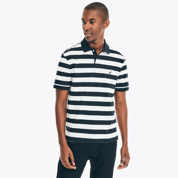 CLASSIC FIT STRIPED POLO - Navy